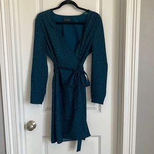 polka dot wrap dress